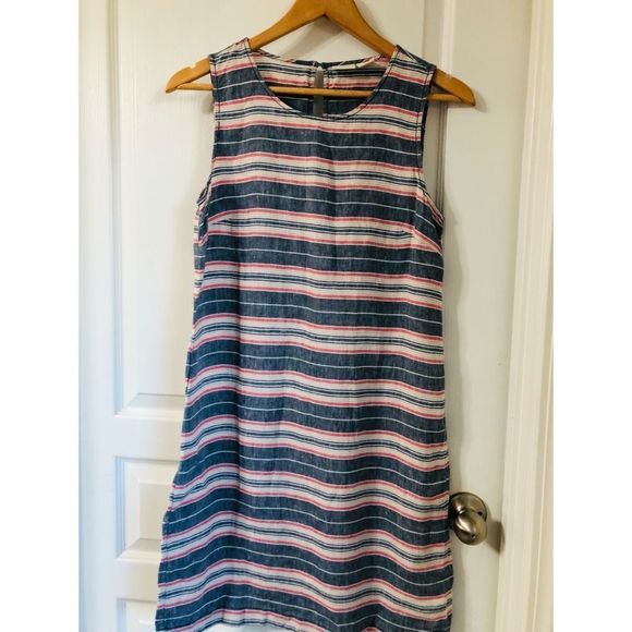 ST. TROPEZ WEST STRIPED SHEATH DRESS SZ 2 - Picture 4 of 4